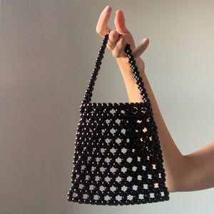 Zara black beaded tiny purse